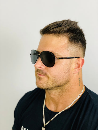 Africa Silver / Black Sunglasses