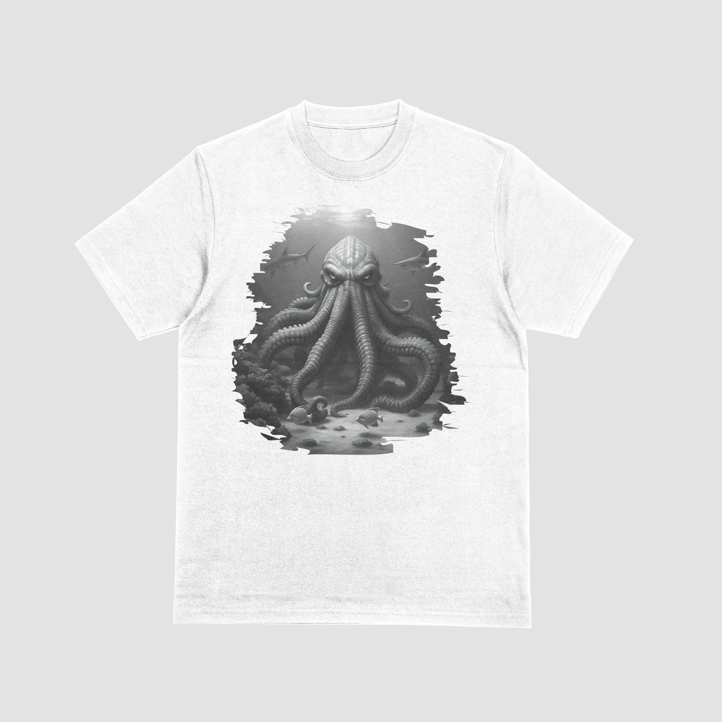 Kraken Men's T-Shirt (B&W)
