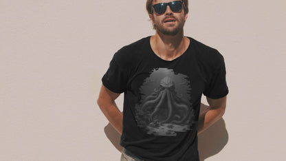 Kraken Men's T-Shirt (B&W)