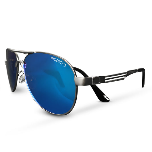 Gladiator Silver / Blue Sunglasses